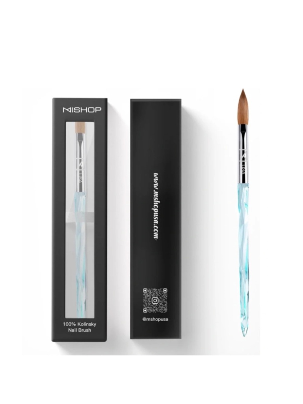 Brand New in Box (NIB) MISHOP 100% Kolinsky Acrylic Nail Brush in Size #14